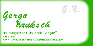 gergo mauksch business card